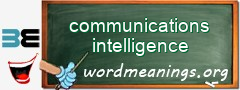 WordMeaning blackboard for communications intelligence